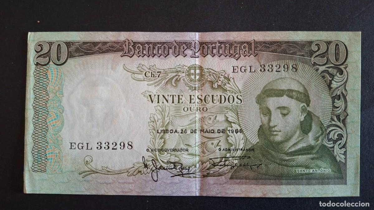 International Banknotes: PORTUGAL 20 Escudos 1964 P- 167a.1.3