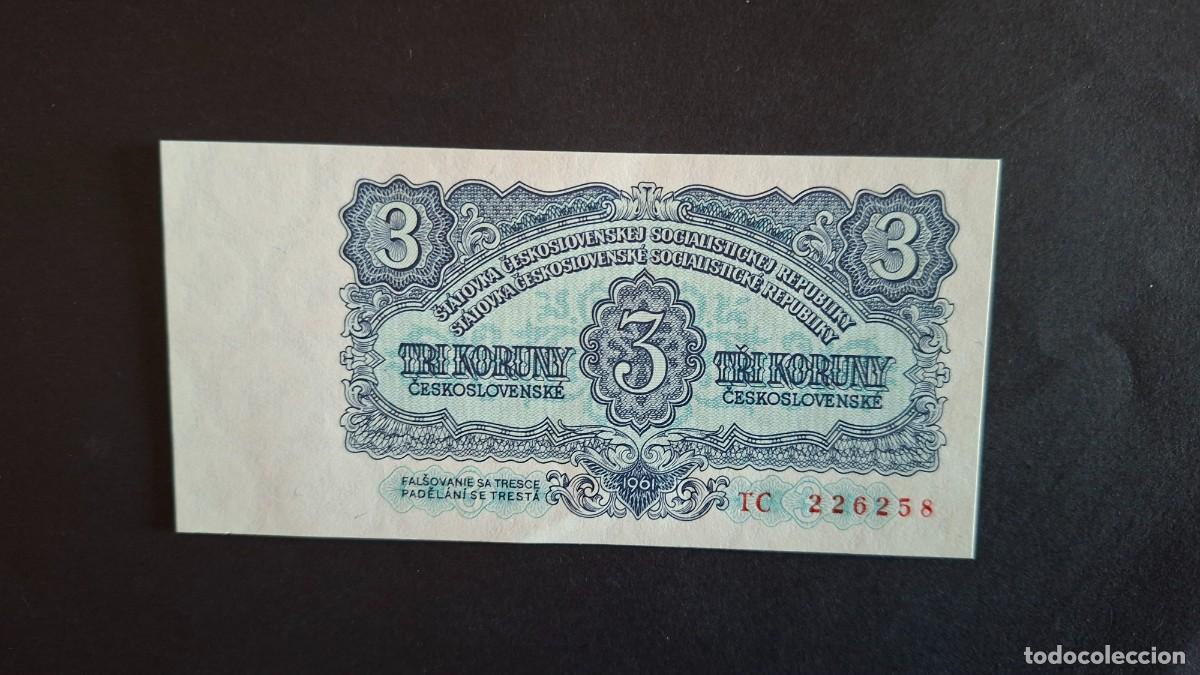 Notas Internacionais: CHECOSLOVAQUIA 3 Koruny 1961 P- 81a SC