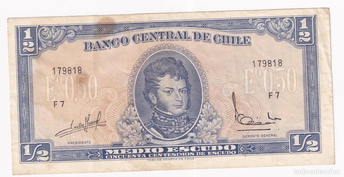 International Banknotes: CRBX1384 BILLETE CHILE 1/2 ESCUDO BC