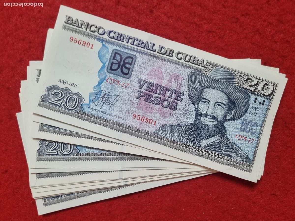 International Banknotes: KU 1 BILLETE CUBA 20 PESOS 2025 SIN CIRCULAR ORIGINAL