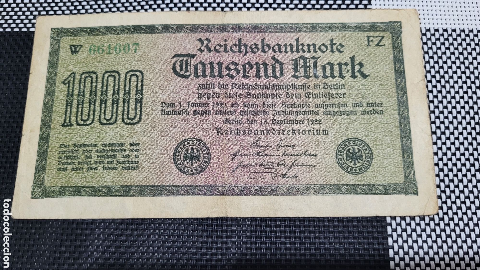 Notas Internacionais: Billete antiguo Alemania