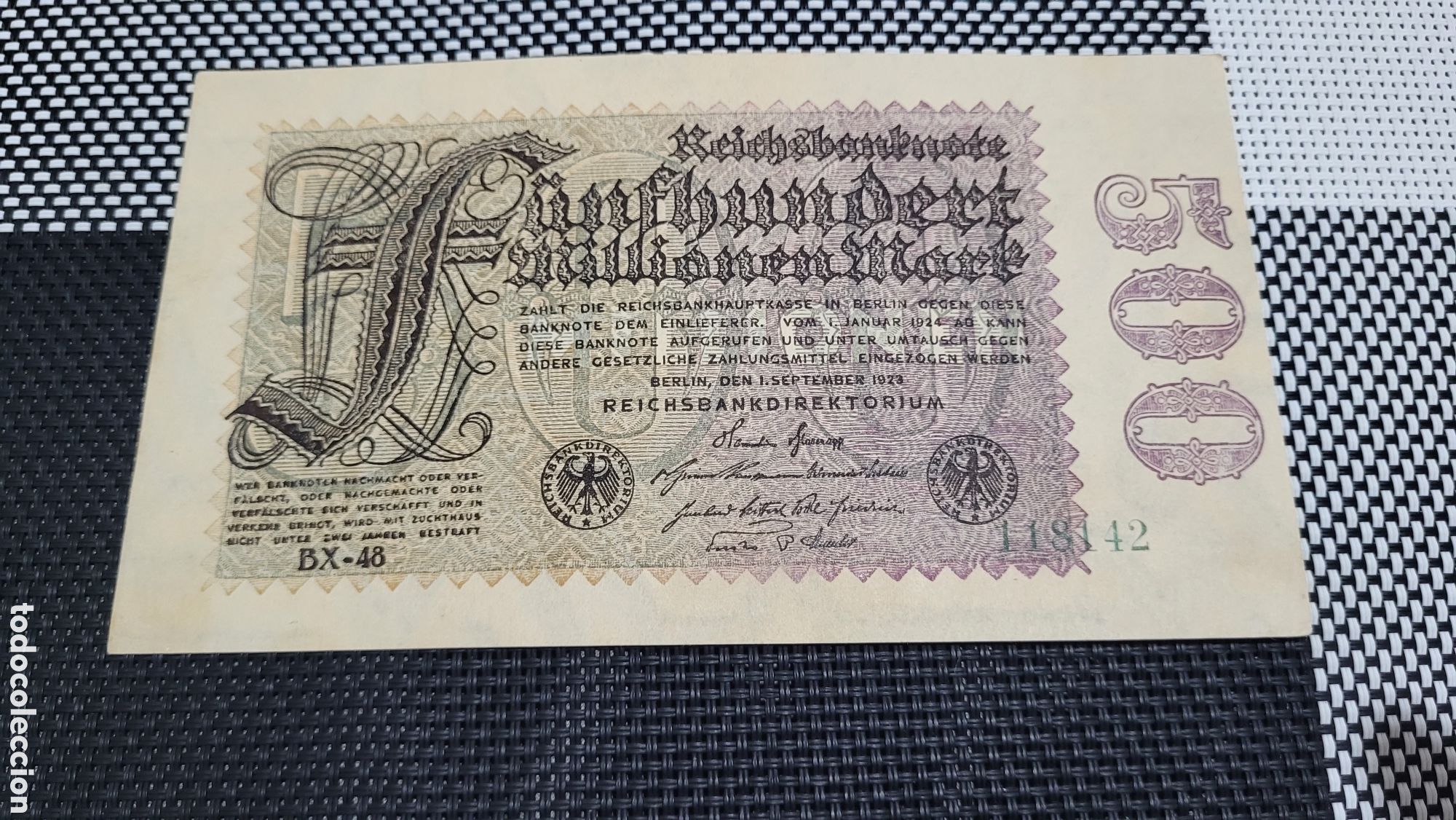 Banconote internazionali: Billete antiguo Alemania