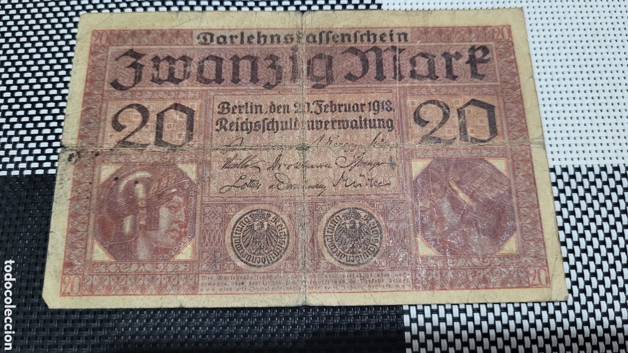Banconote internazionali: Antiguo bilete Alemania 20 mark