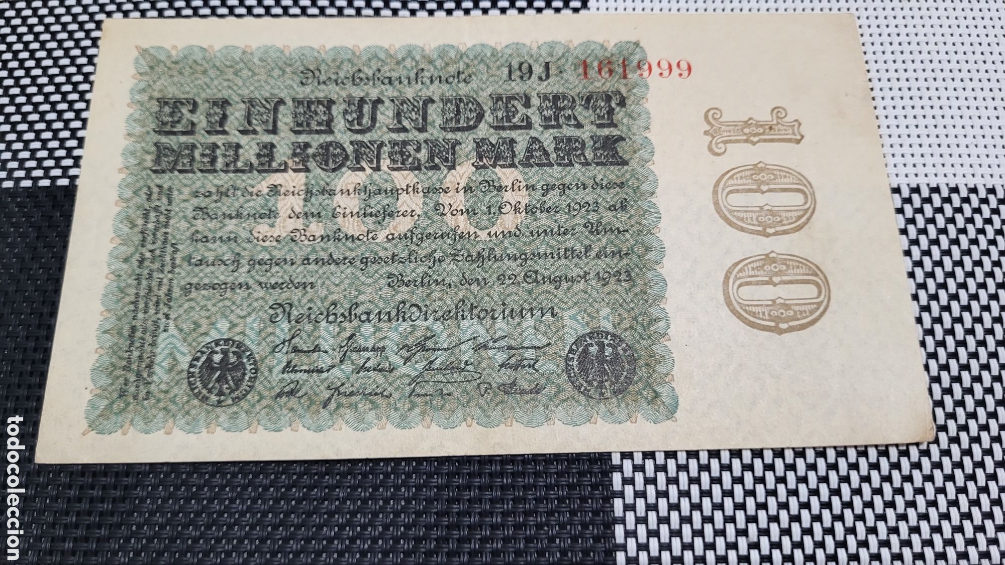 Banconote internazionali: Antiguo billete Alemania