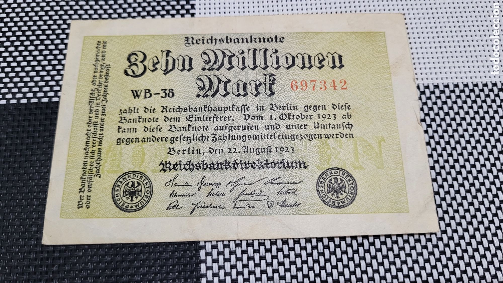 Billetes extranjeros: Antiguo bilete Alemania - Foto 1
