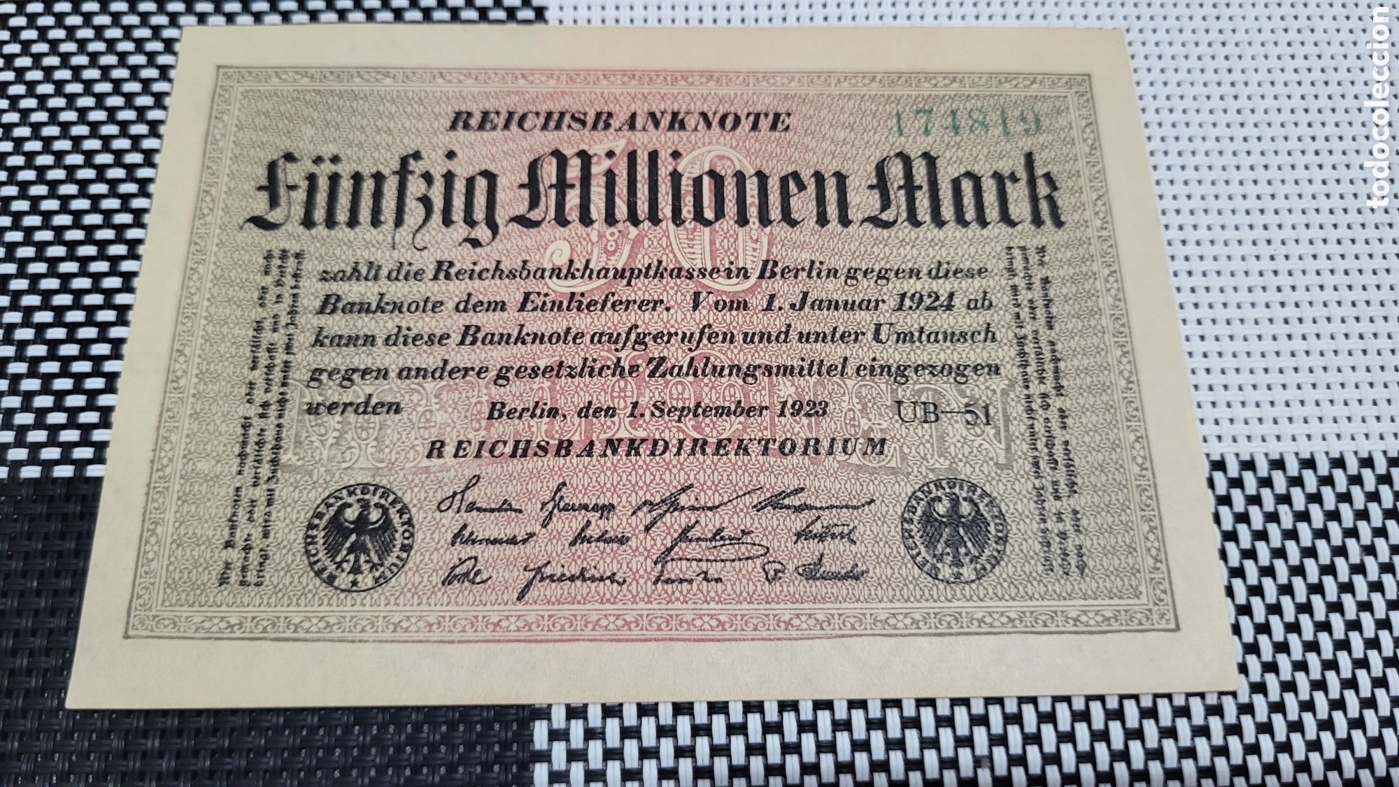Banconote internazionali: Antiguo bilete Alemania