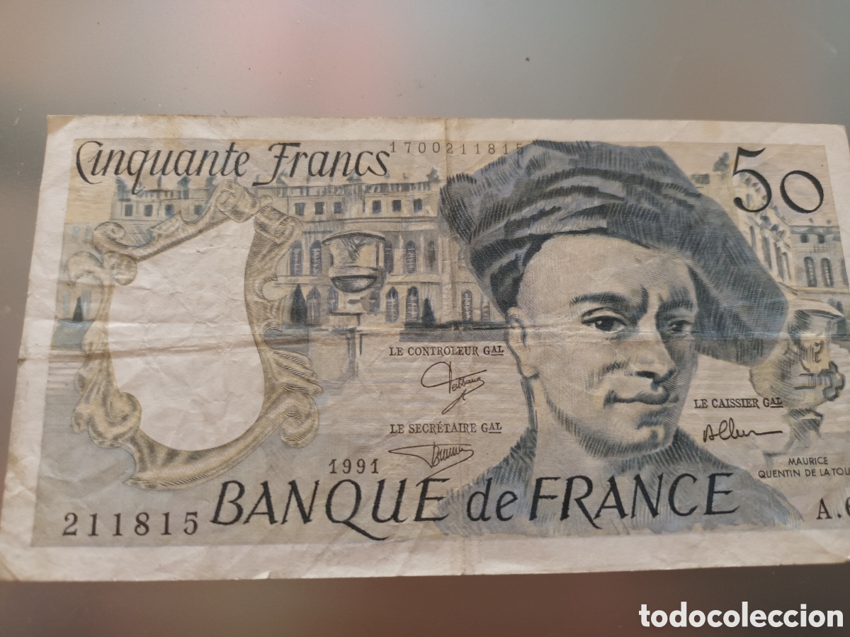 Billetes extranjeros: BILLETE DE 50 FRANCOS A&Ntilde;O 1991