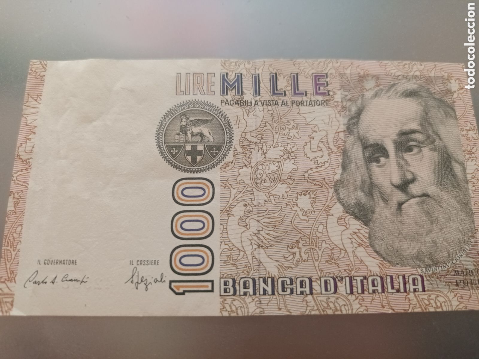 Billetes extranjeros: BILLETE DE 1000 LIRAS A&Ntilde;O 1982