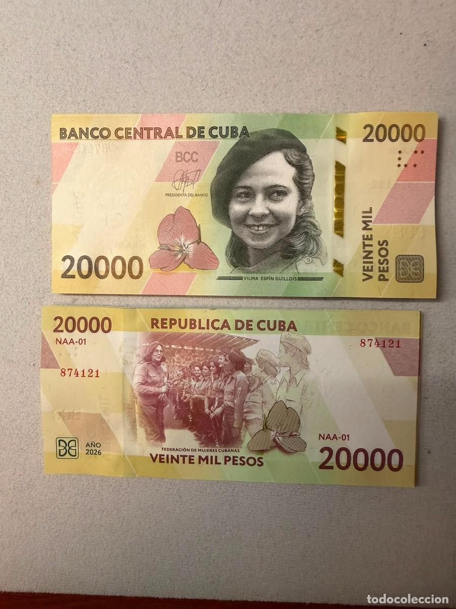 Notas Internacionais: 20000 pesos Cuba 2026 UNC