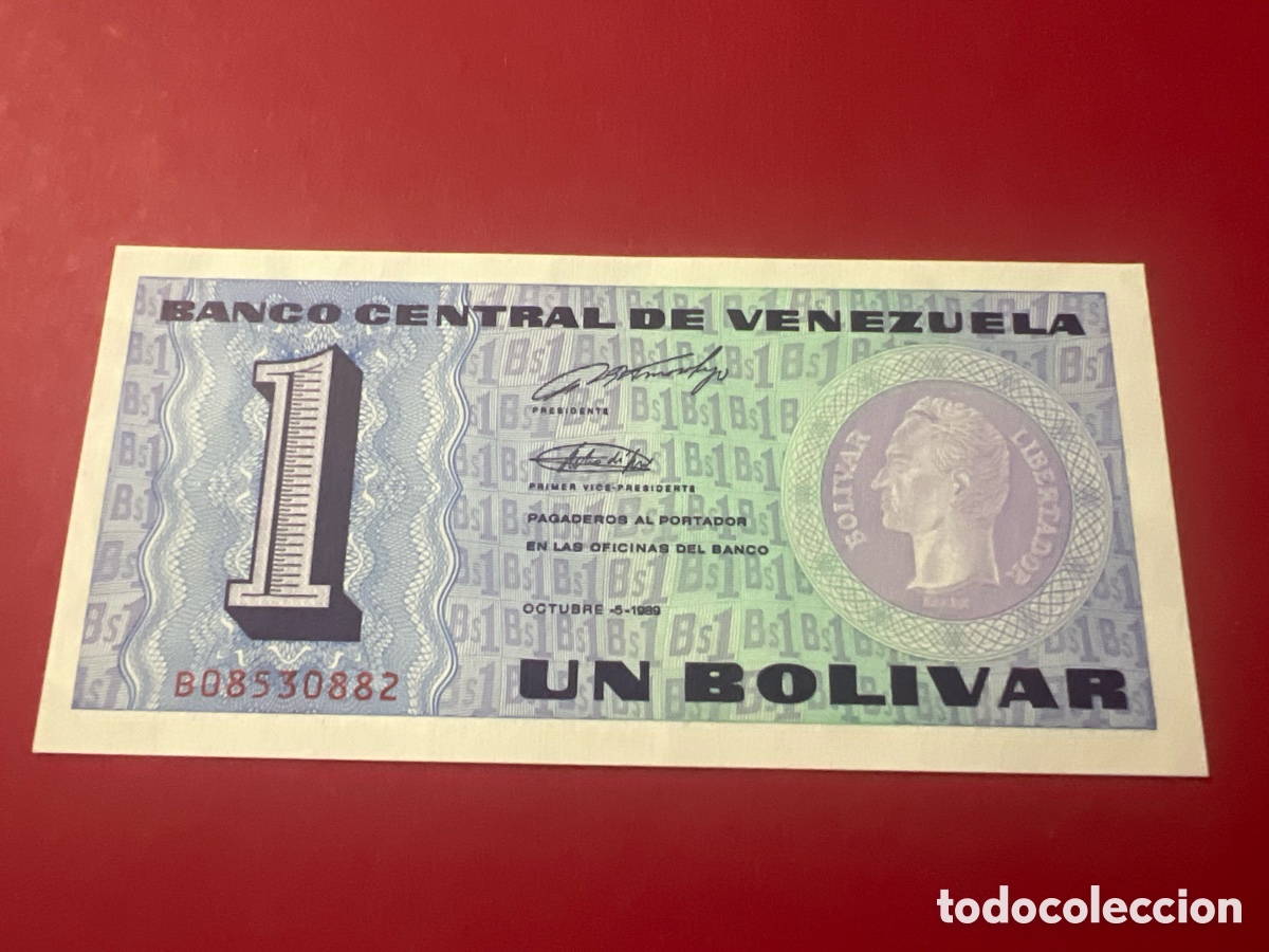 Billetes extranjeros: 142B. BILLETE- VENEZUELA - 1 BOLIVAR 1989