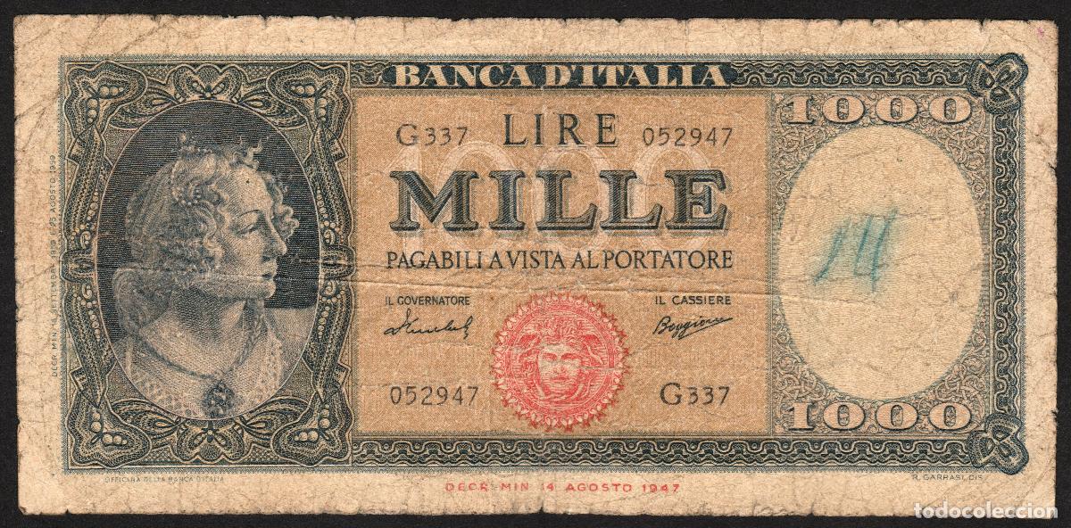 Billetes extranjeros: ITALIA. 1000 lire 1959. Pick 88c.