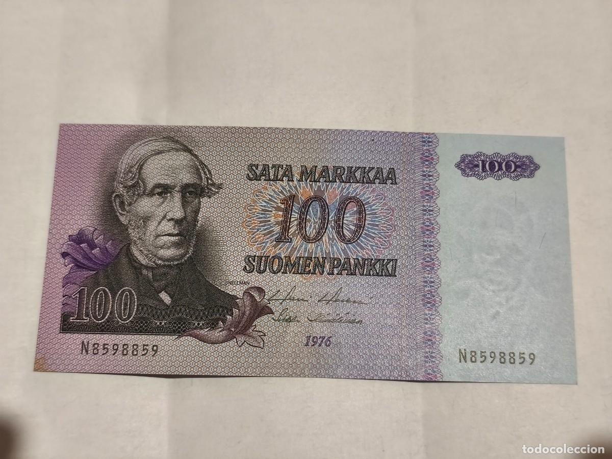 Internationale Banknoten: Finland 100marcos 1976 XF+