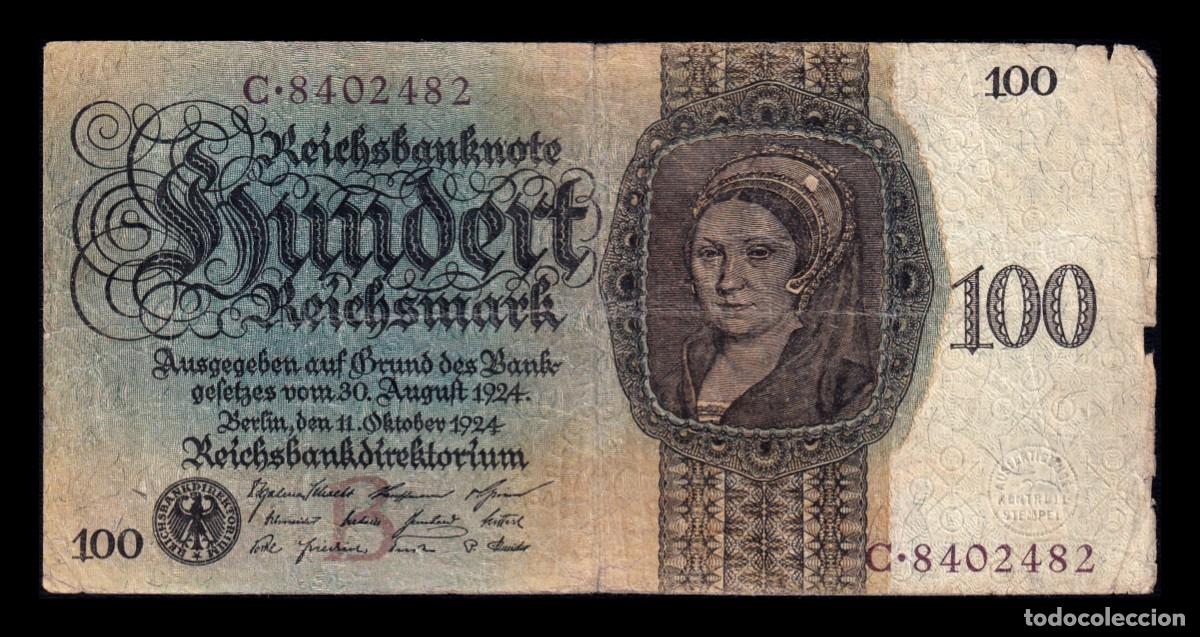 Banconote internazionali: Alemania 100 Reichsmark 1924 Pick 178 Bc F