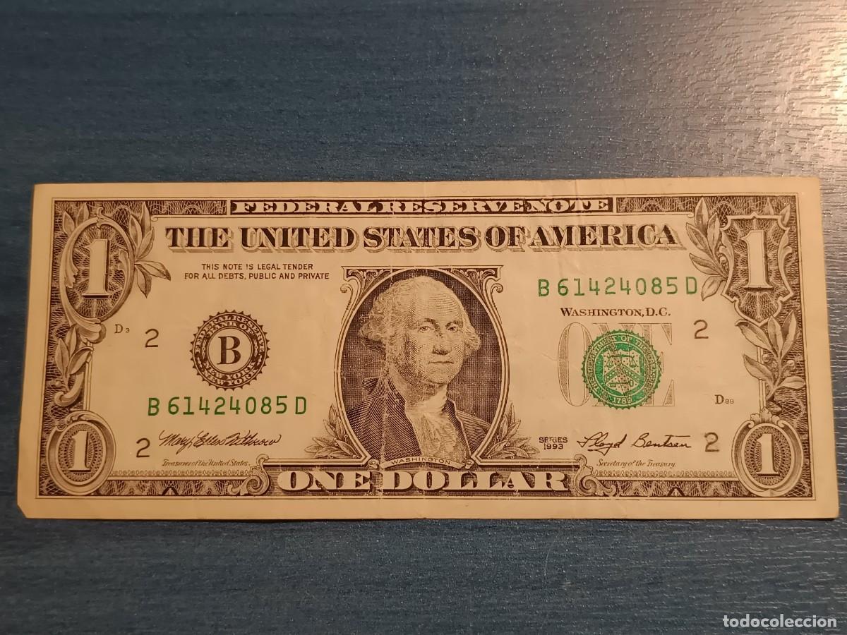 Billets internationaux: Billete 1 dollar. Estados Unidos de Am&eacute;rica. 1993