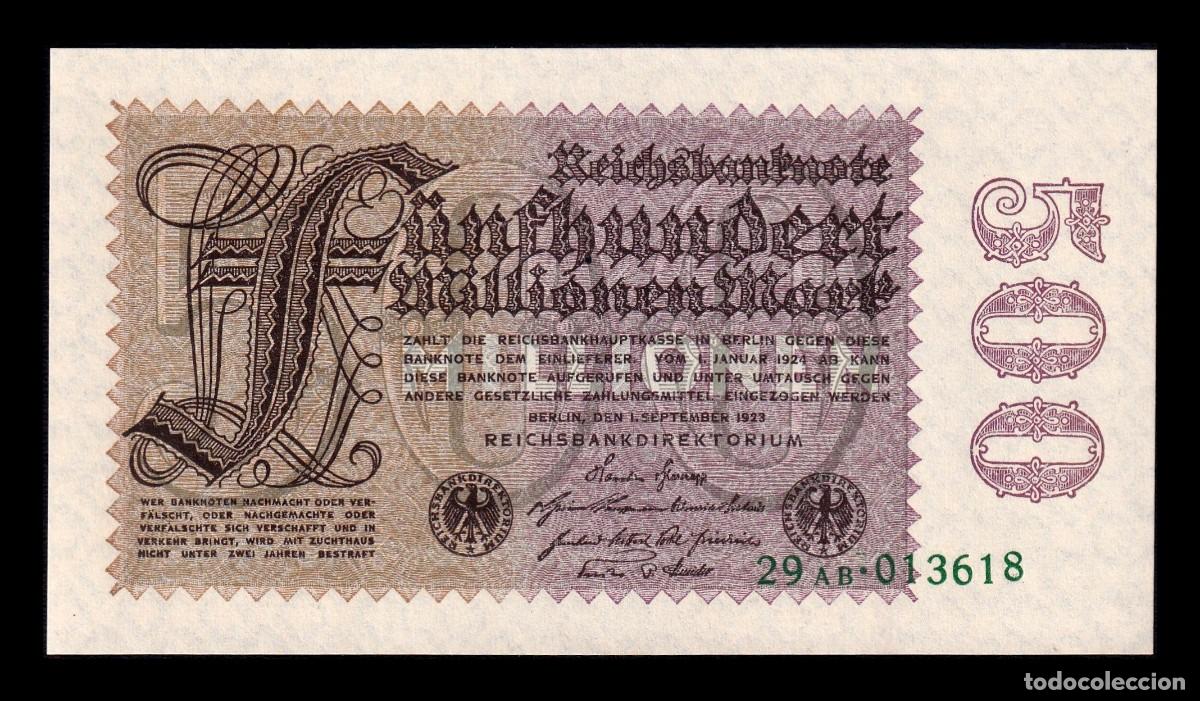 International Banknotes: Alemania 500000000 Mark 1923 Pick 110b Sc Unc
