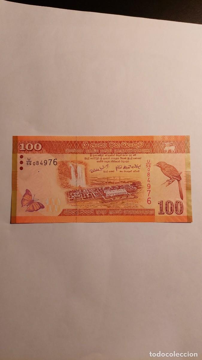Notas Internacionais: Billete 100 Rupees Sri Lanka 2010