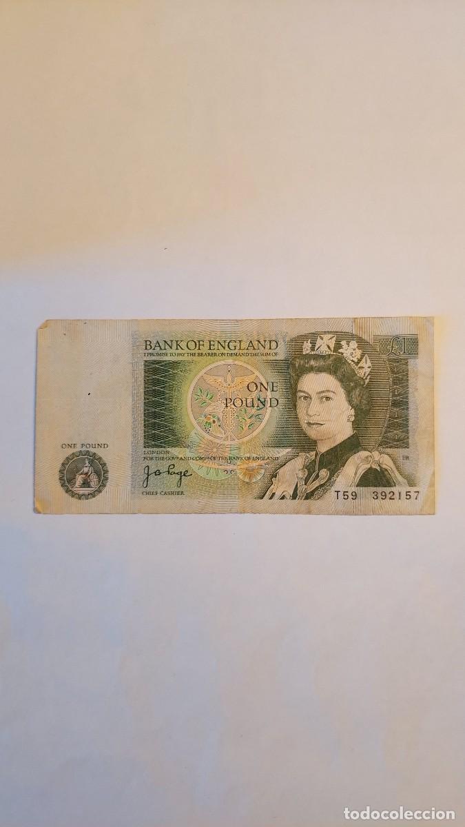 Notas Internacionais: Billete 1 Libra Reino Unido (1978-1984)