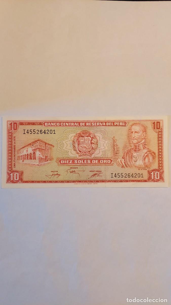 Billets internationaux: Billete 10 Soles de Oro Per&uacute; 1976