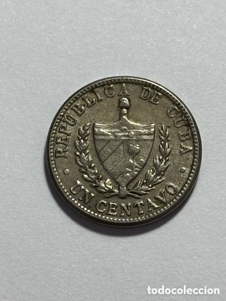Billetes extranjeros: Moneda de 1 centavo de 1946. Cuba. Circulado - Foto 2