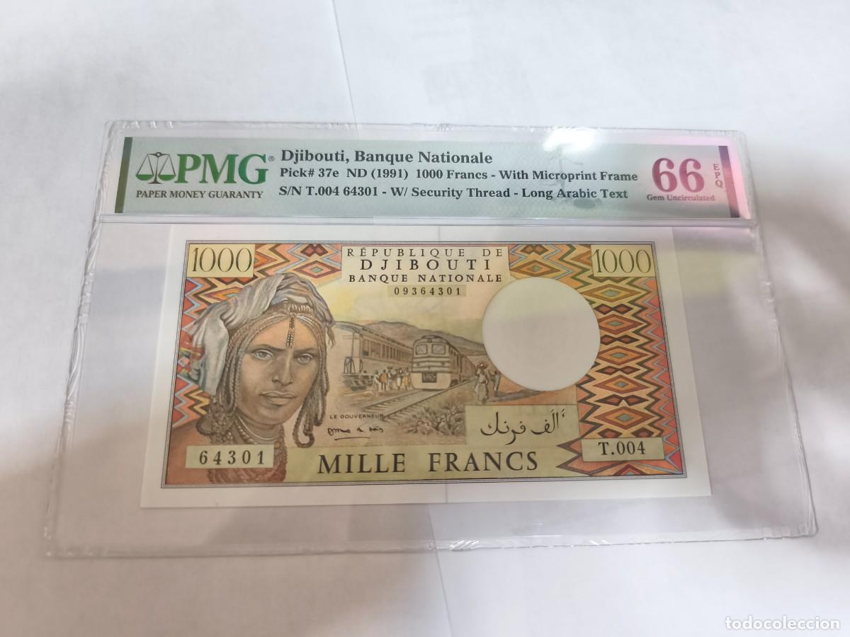 Internationale Banknoten: Djibouti 1000francos 1991 Pmg-66