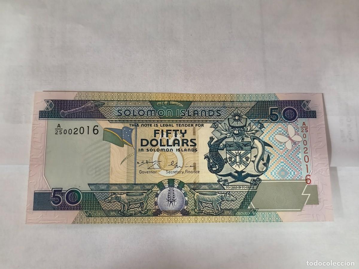 Internationale Banknoten: Solomon Islas 50dollar 2001 UNC.
