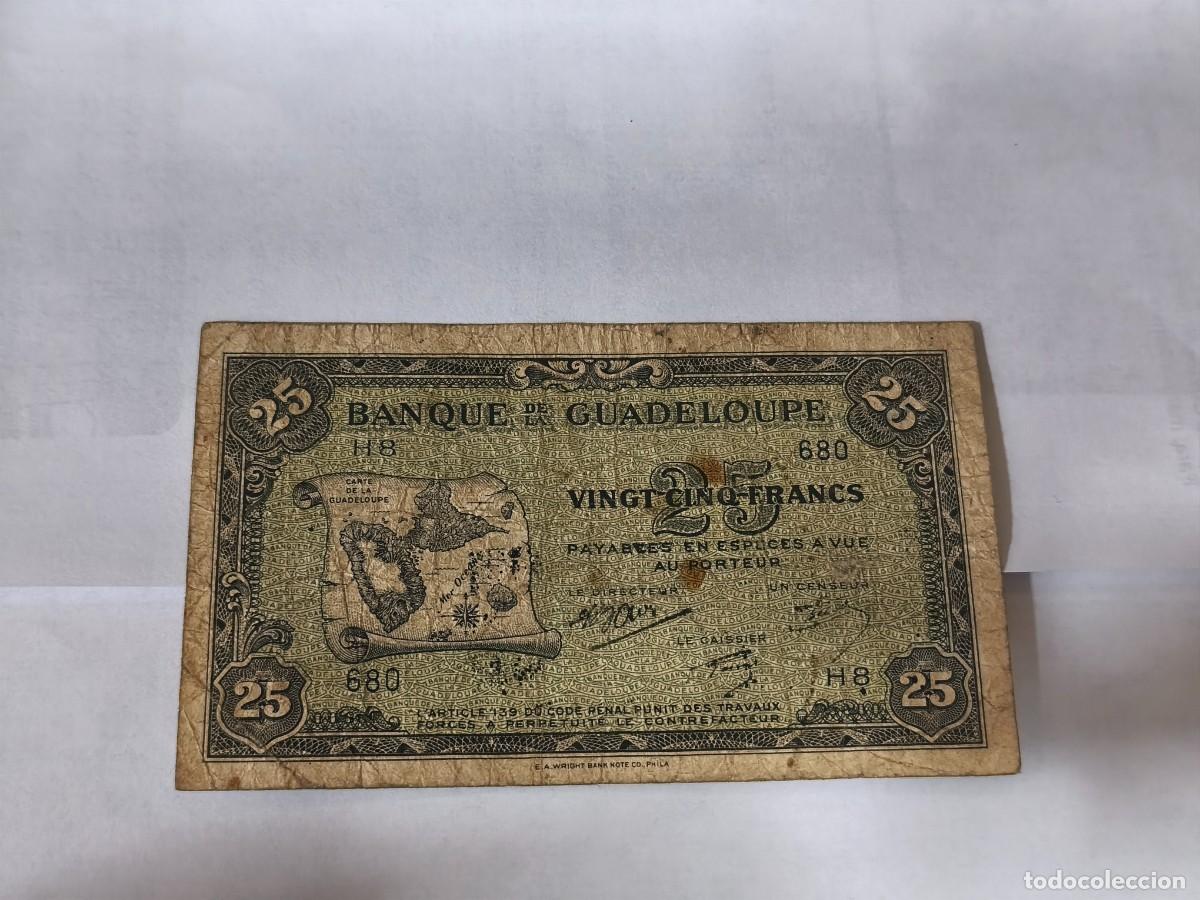 Internationale Banknoten: Guadalupe 25francos F.