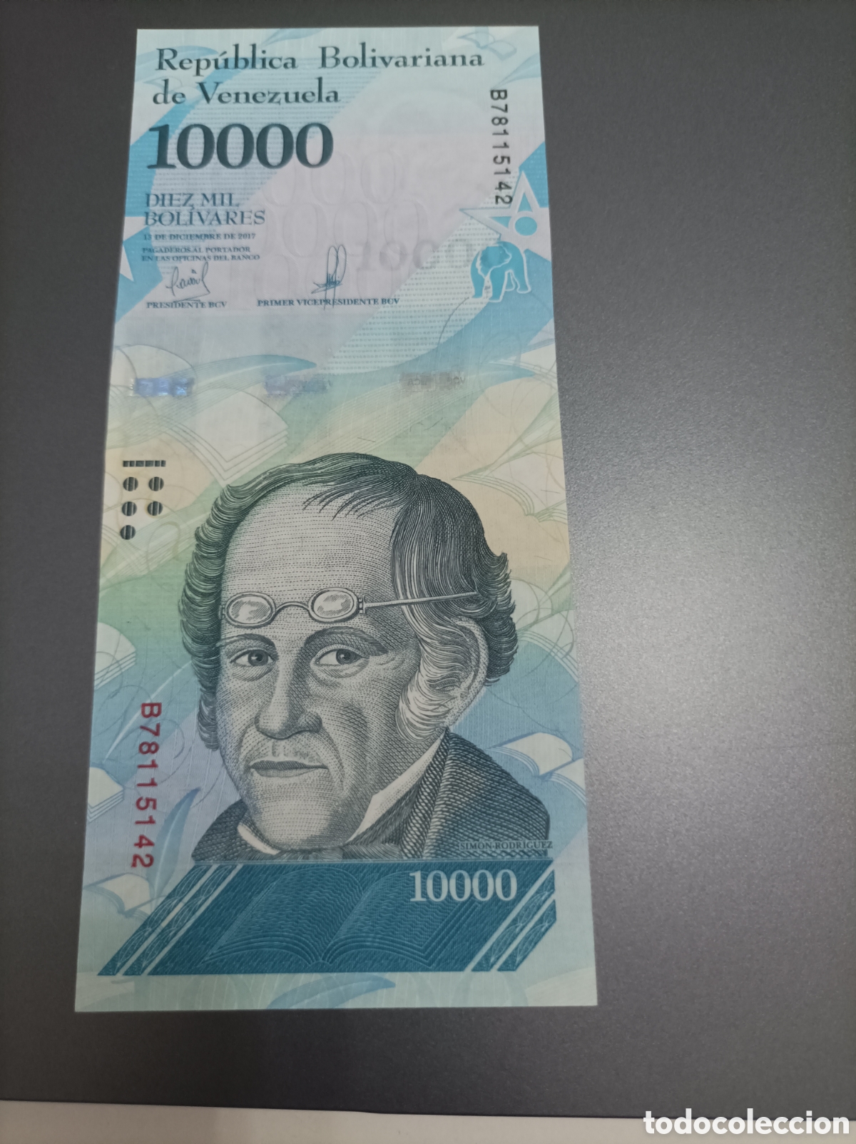 Notas Internacionais: Billete de Venezuela de 10.000 bol&iacute;vares de 2017