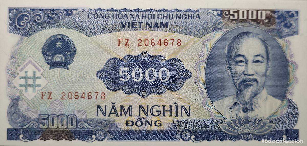 Billetes extranjeros: BILLETE VIETNAM 5000 DONG 1991 SIN CIRCULAR