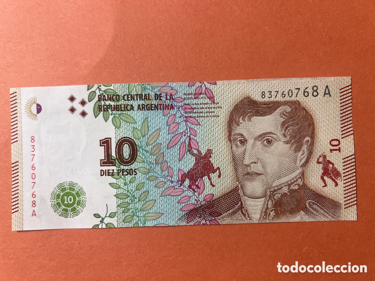 International Banknotes: V1. BILLETE - ARGENTINA 10 PESOS - BELGRANO CREACION DE LA BANDERA