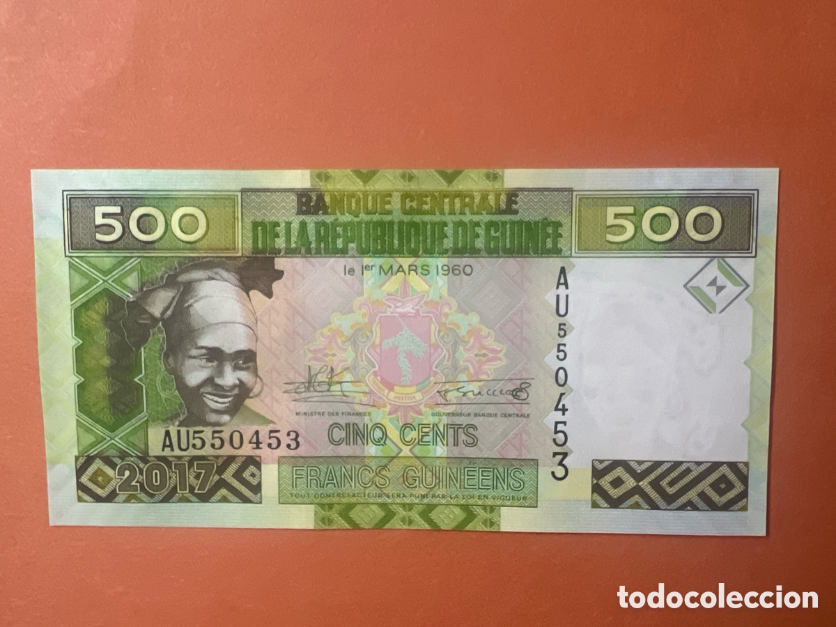 International Banknotes: V1. Billete - Guinea 500 francs guineens del 2017