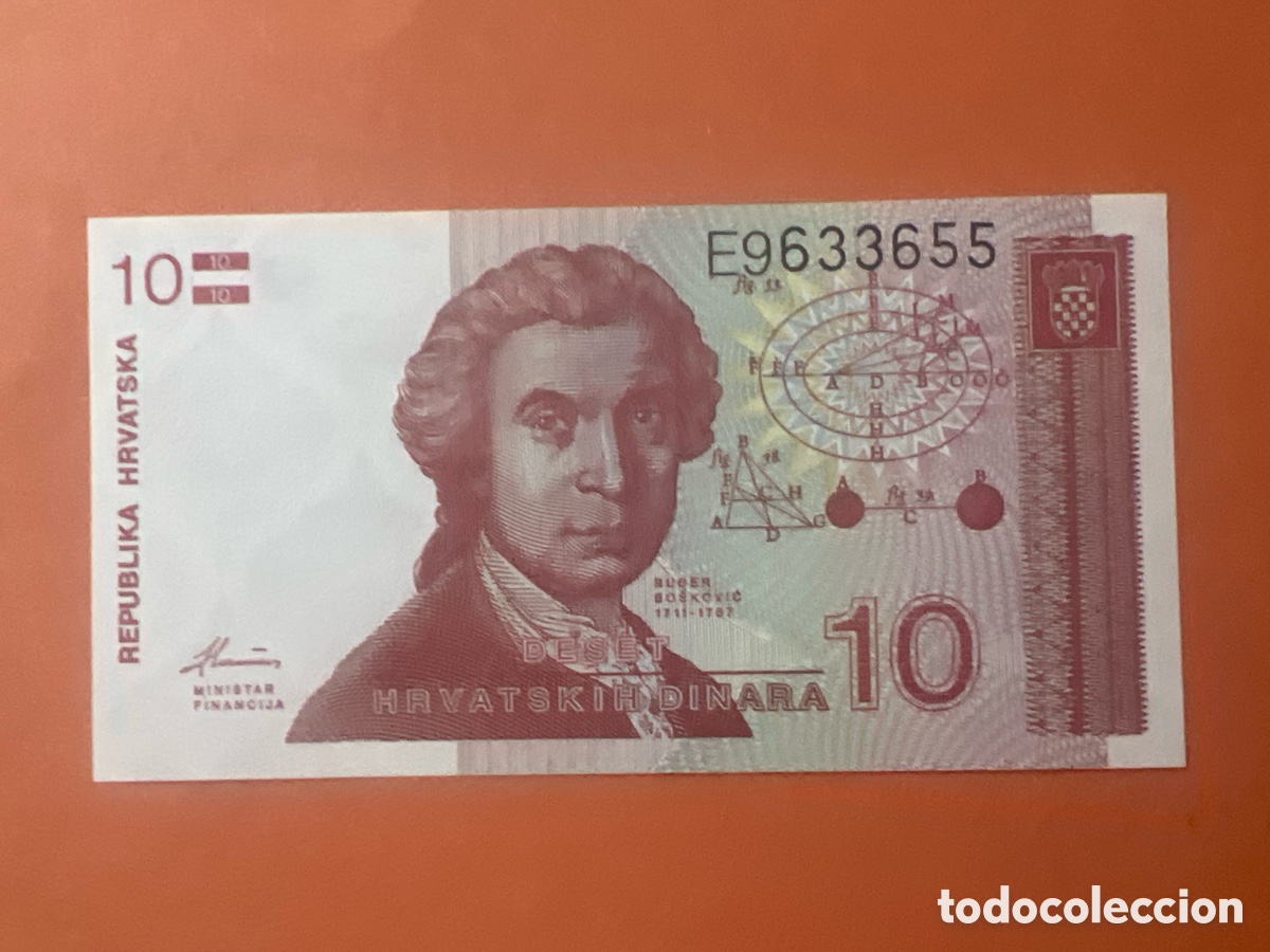 International Banknotes: V3. BILLETE 10 DINARES CROACIA