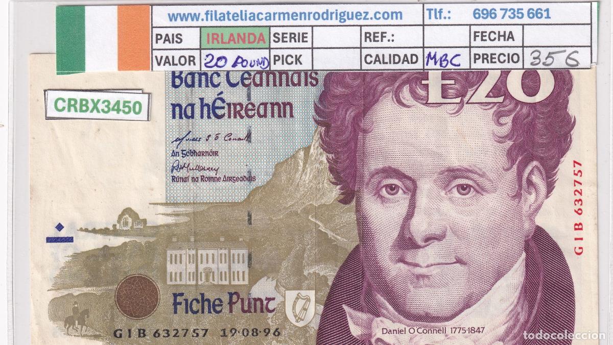 Internationale Banknoten: CRBX3450 BILLETE IRLANDA 20 POUND 1996 SERIE GIB MBC