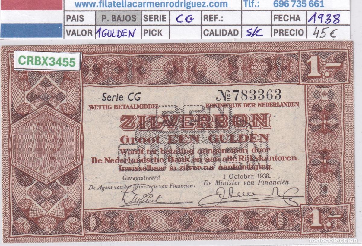 Internationale Banknoten: CRBX3455 BILLETE PAISES BAJOS 1 GULDEN 1938 SERIE CG SIN CIRCULAR