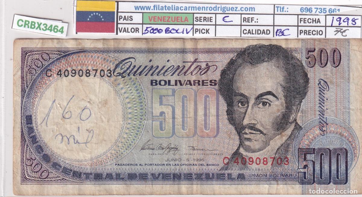Internationale Banknoten: CRBX3464 BILLETE VENEZUELA 500 BOLIVARES 1995 SERIE C BC