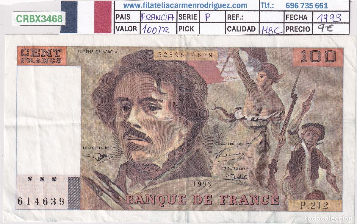 Internationale Banknoten: CRBX3468 BILLETE FRANCIA 100 FRANCOS 1993 SERIE P MBC