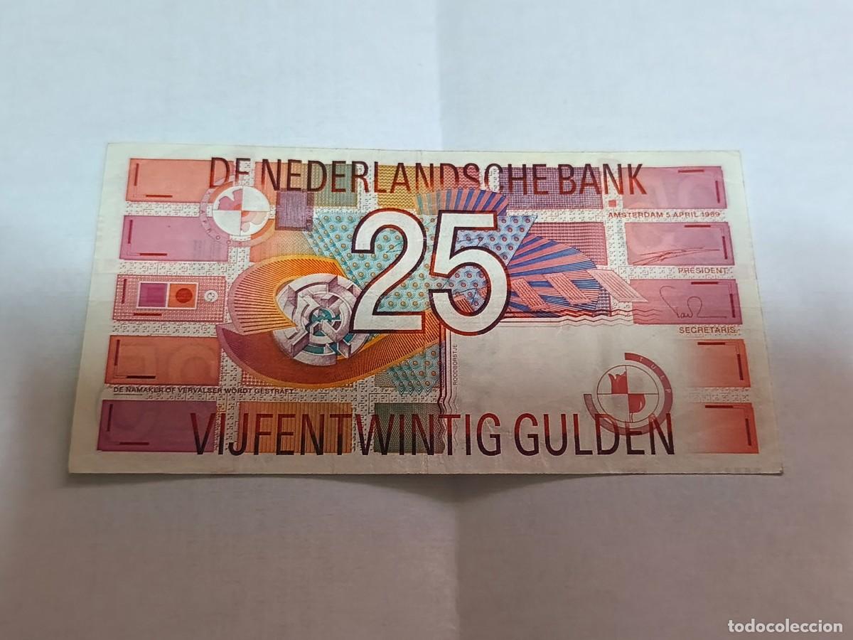 Billetes extranjeros: Holanda 25Gulden 1989VF.