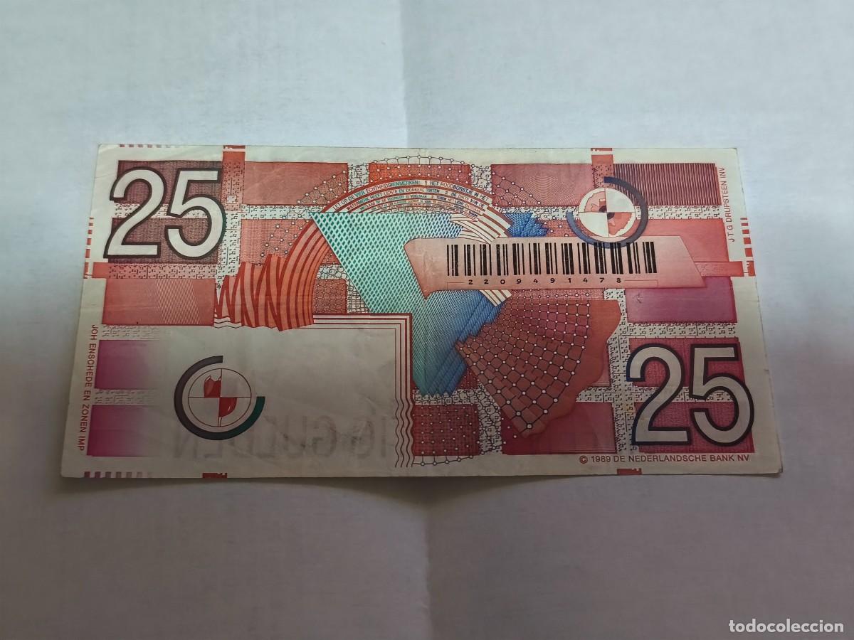 Billetes extranjeros: Holanda 25Gulden 1989VF. - Foto 2