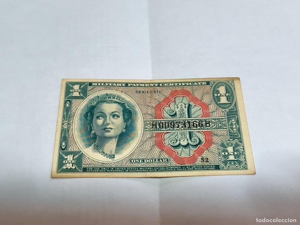 Billetes extranjeros: MPC USA 1dollar series 611.VF.