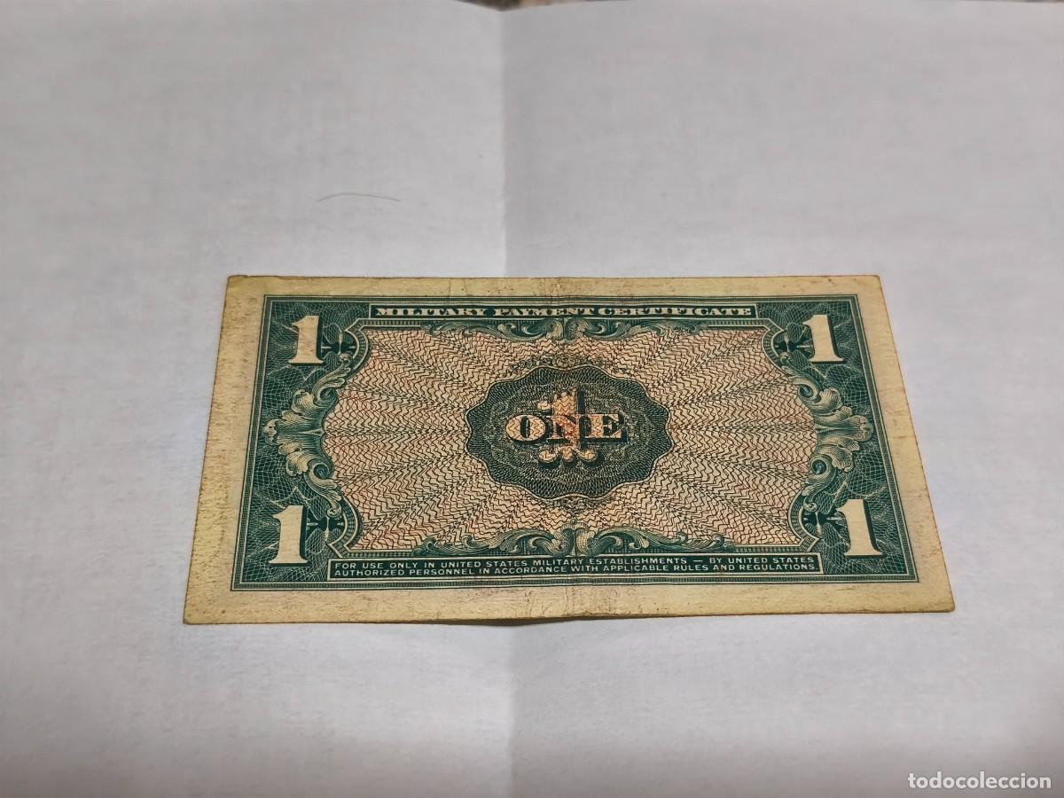 Billetes extranjeros: MPC USA 1dollar series 611.VF. - Foto 2