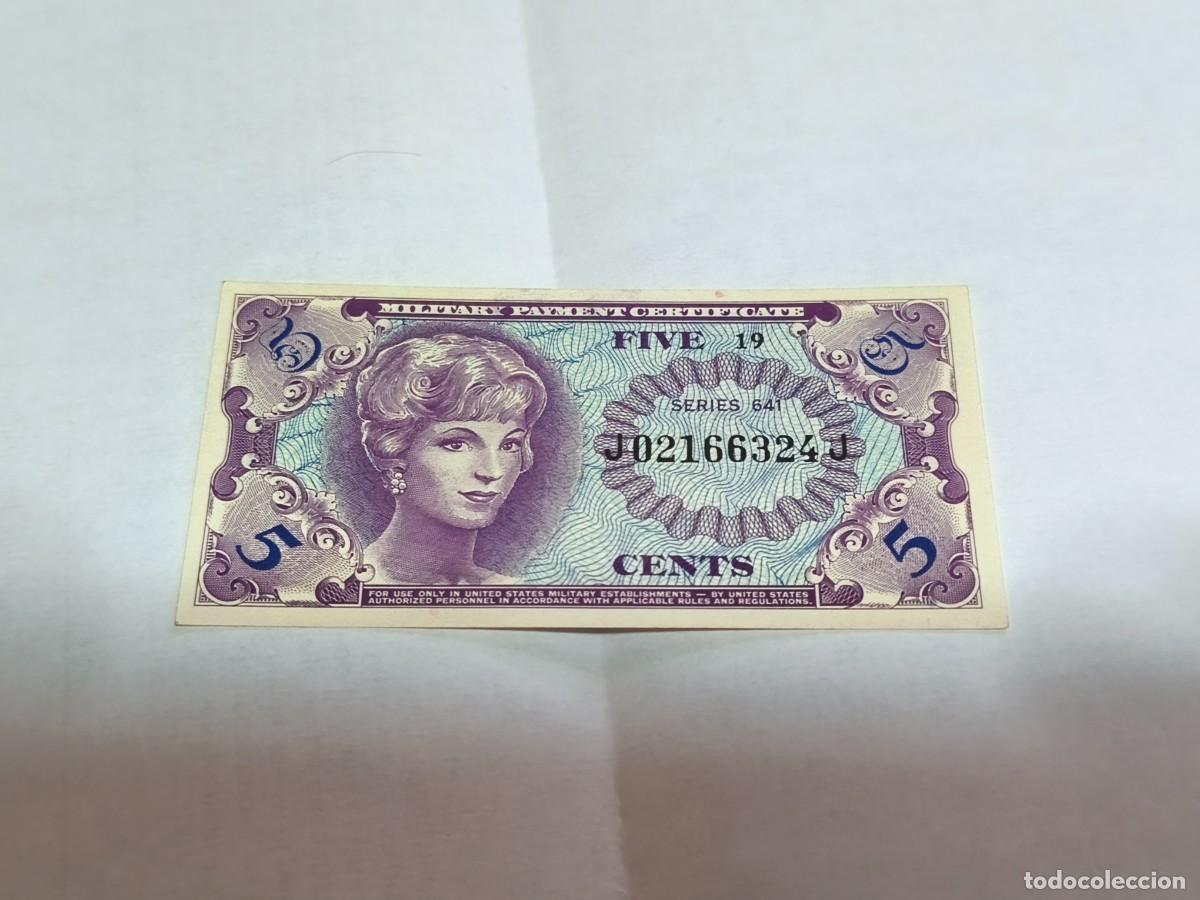 Billetes extranjeros: MPC USA 5centavos series 641.UNC-.
