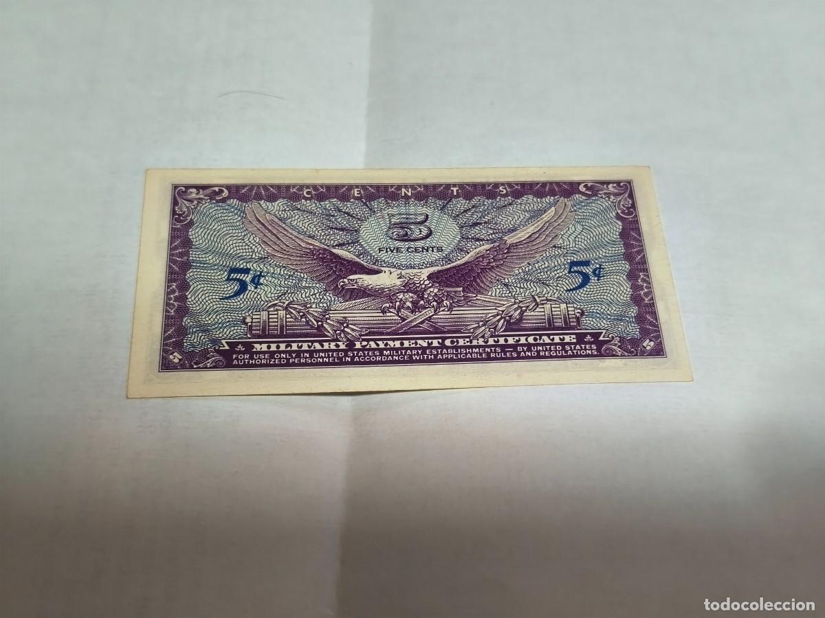 Billetes extranjeros: MPC USA 5centavos series 641.UNC-. - Foto 2