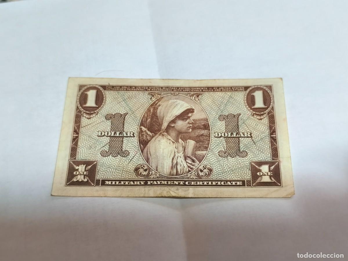 Billetes extranjeros: MPC USA 1dollar series 521.VF. - Foto 2
