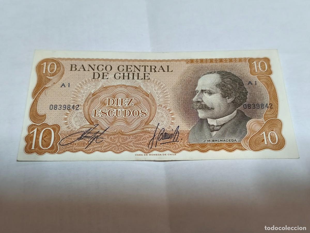 Billetes extranjeros: Chile 10escudos UNC-.