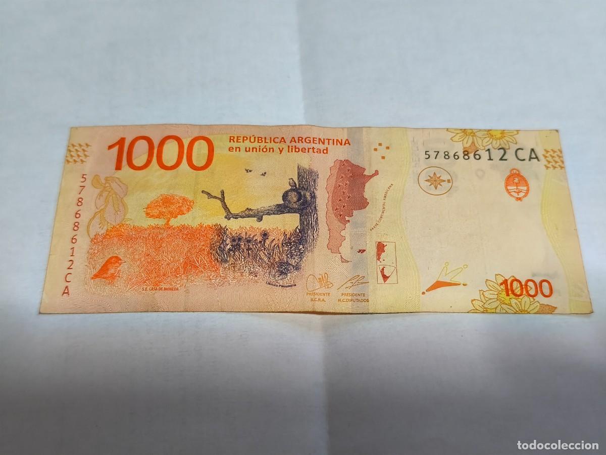 Billetes extranjeros: Argentina 1000pesos VF. - Foto 2
