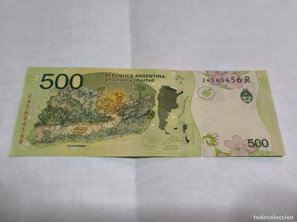 Billetes extranjeros: Argentina 500pesos UNC-. - Foto 2