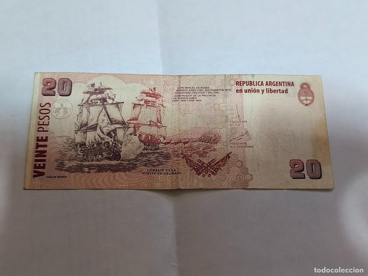 Billetes extranjeros: Argentina 20pesos VF. - Foto 2