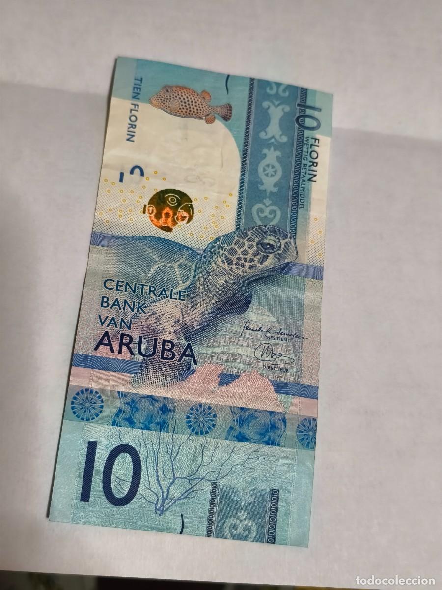Billetes extranjeros: Aruba 10florin VF.Aruba.