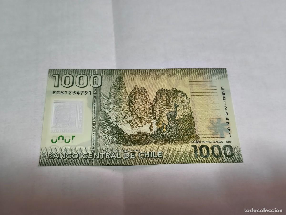 Billetes extranjeros: Chile 1000pesos UNC. - Foto 2