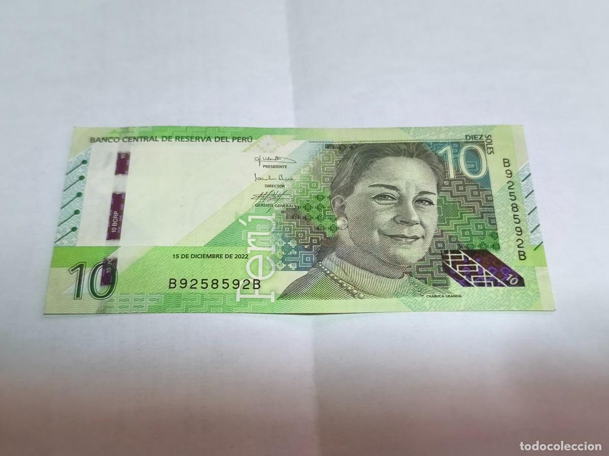 Billetes extranjeros: Peru 10soles 2022 VF.