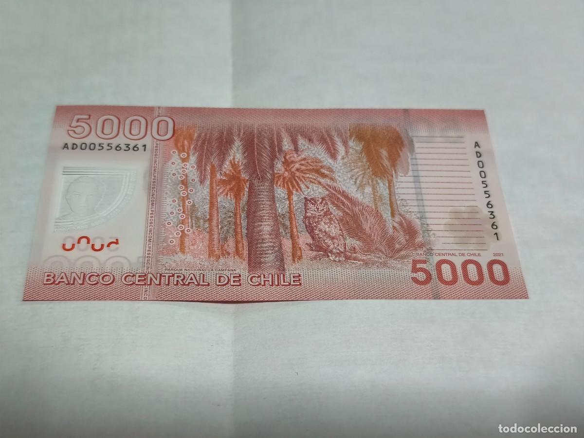 Billetes extranjeros: Chile 5000pesos UNC. - Foto 2
